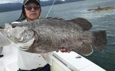 Dia de família dentro do barco , pais e filhos pescando junto